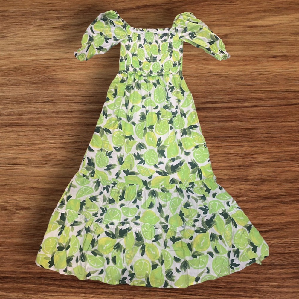 Steve Madden Lime & Leaf Print Off-Shoulder Midi Dress - Picture 2 of 12